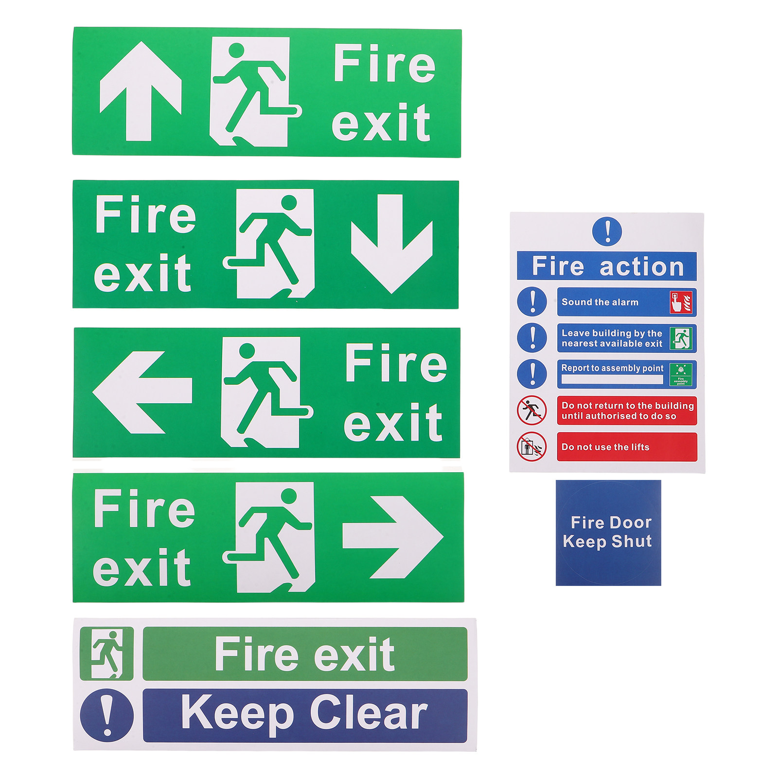 Emergency Exit Sign - 21 шт. знаков аварийного выхода для