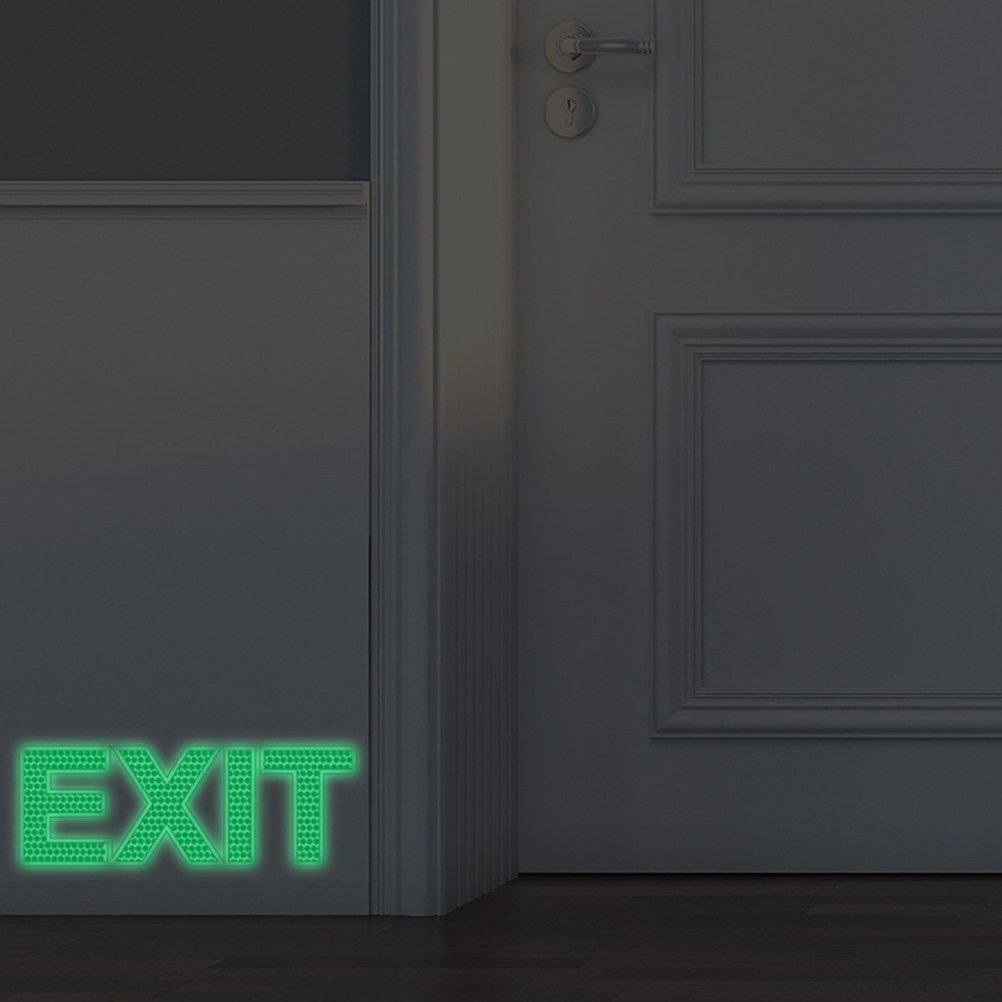 Emergency Exit Sign - Светящаяся в темноте наклейка для безопасности