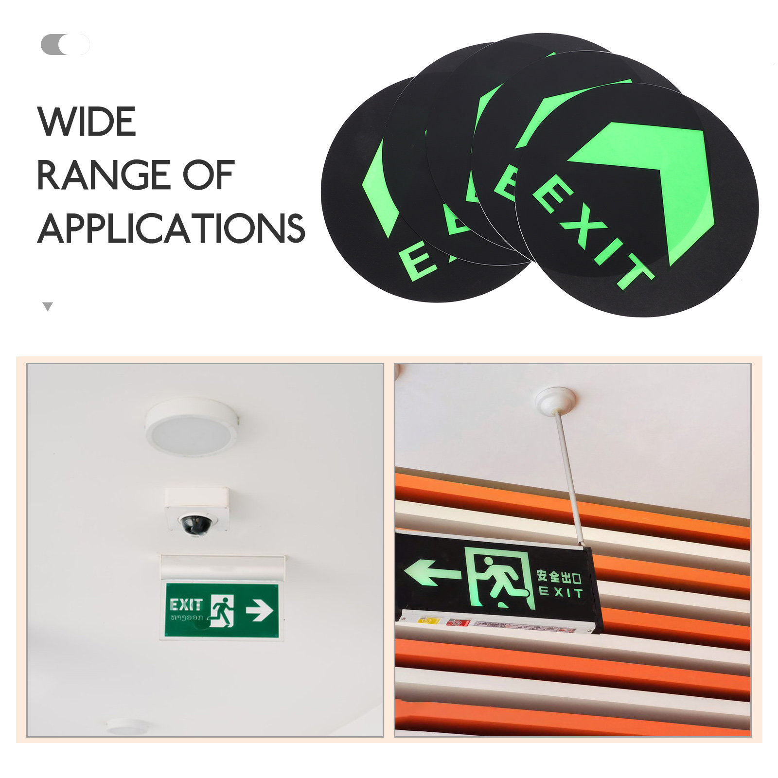 5 шт. светящихся в темноте нап – обзор и цена Emergency Exit Sign